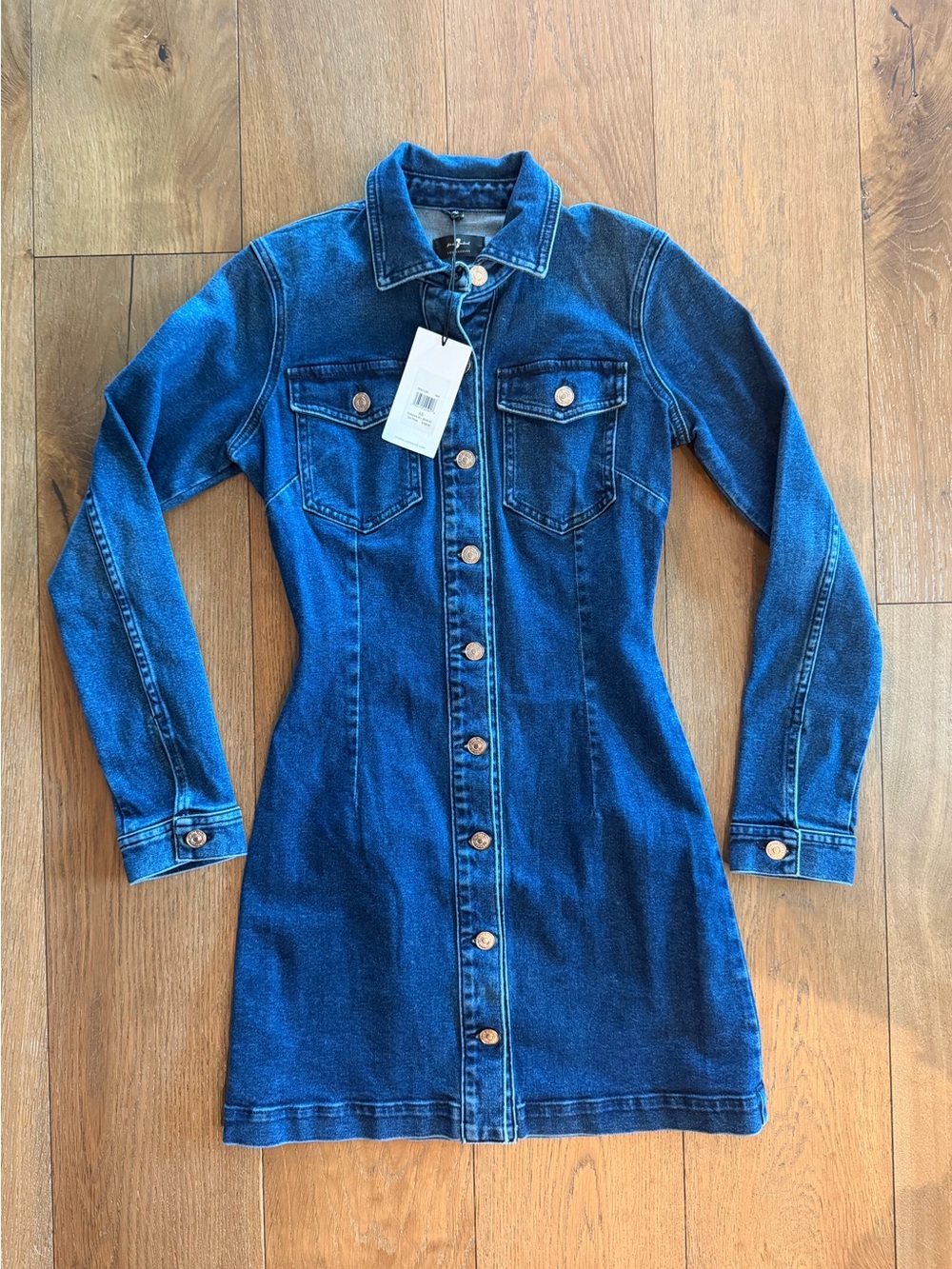7 For All Mankind Denim Mini Dress